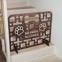 Load image into Gallery viewer, Personalized Wooden Dog Stopper, No-Drill Pet Barrier for Doorways & Stairs