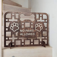 Load image into Gallery viewer, Personalized Wooden Dog Stopper, No-Drill Pet Barrier for Doorways & Stairs