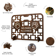 Load image into Gallery viewer, Personalized Wooden Dog Stopper, No-Drill Pet Barrier for Doorways & Stairs