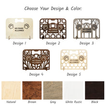 Load image into Gallery viewer, Personalized Wooden Dog Stopper, No-Drill Pet Barrier for Doorways & Stairs