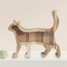 Load image into Gallery viewer, Piggy Bank, Wooden Piggy Bank Cat