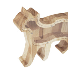 Load image into Gallery viewer, Piggy Bank, Wooden Piggy Bank Cat