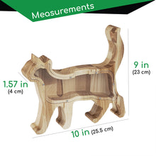 Load image into Gallery viewer, Piggy Bank, Wooden Piggy Bank Cat