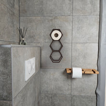 Load image into Gallery viewer, Handcrafted Wooden Toilet Paper Holder for Bathroom, Rustic and Minimalist Bathroom Storage, Multi-Design Options