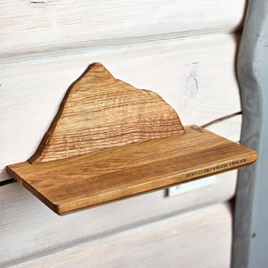 Handcrafted Wooden Mountain Shelf, Ideal Gift for Hikers, Climbers, and Outdoor Enthusiasts