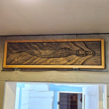 Load image into Gallery viewer, Handcrafted Crocodile Wood Relief, 3D Rustic Wall Art, Unique Wildlife Gift, Alligator Carving Home Decor