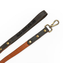 Load image into Gallery viewer, Personalized leather dog leash