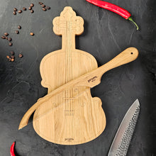 Load image into Gallery viewer, Custom Oak Bread Knife for Everyday Kitchen Use, Bow Bread Knife Design, Thoughtful Handmade Gift