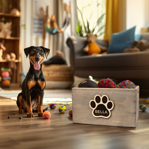 Personalized storage box for dog's toy