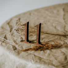 Load image into Gallery viewer, Rustic Wooden Table Numbers 1-10 for Weddings, Events, and Special Occasions