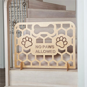 No-Drill Wooden Dog Barrier, Freestanding Pet Gate for Doorways, Stairs, and Hallways