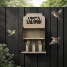Load image into Gallery viewer, Personalized Bird Feeder, Western Saloon Style Birdhouse