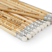 Load image into Gallery viewer, Personalized Natural Wooden HB Pencils, Custom Engraved Gift
