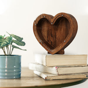 Heart Shaped Piggy Bank, Gift for Newlyweds