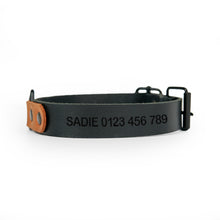 Load image into Gallery viewer, Leather dog collar with personalization