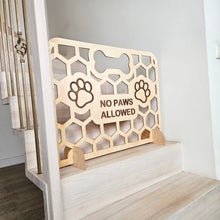 Load image into Gallery viewer, No-Drill Wooden Dog Barrier, Freestanding Pet Gate for Doorways, Stairs, and Hallways