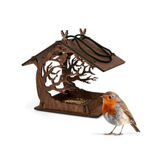 Load image into Gallery viewer, Bird feeder - wooden hanging bird feeder