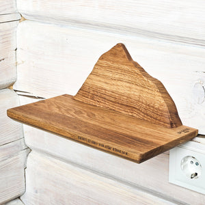 Handcrafted Wooden Mountain Shelf, Ideal Gift for Hikers, Climbers, and Outdoor Enthusiasts