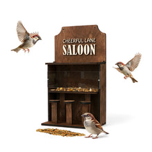 Load image into Gallery viewer, Rustic Saloon-Style Bird Feeder, Ready-Assembled Wooden Feeder for Backyard Bird Feeding and Nature Observation