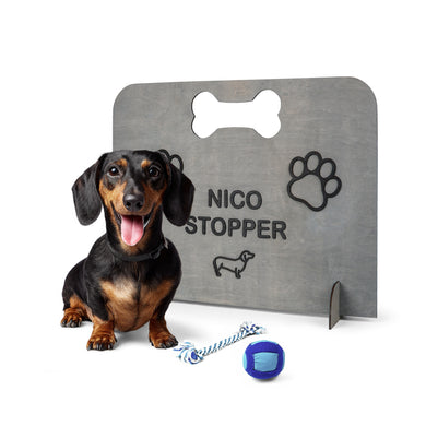 Handcrafted Wooden Dog Stopper, Pet Blocker for Hallways, Rooms, and Open Spaces