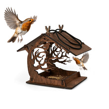 Load image into Gallery viewer, Bird feeder - wooden hanging bird feeder