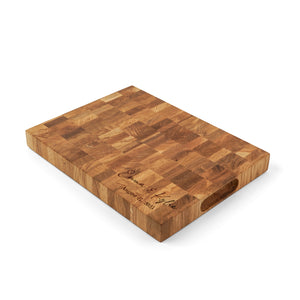 Wooden Cutting Board for Everyday Cooking, Handmade Oak Kitchen Board, Personalized Engraved Gift