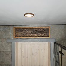 Load image into Gallery viewer, Handcrafted Crocodile Wood Relief, 3D Rustic Wall Art, Unique Wildlife Gift, Alligator Carving Home Decor