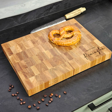 Wooden Cutting Board for Everyday Cooking, Handmade Oak Kitchen Board, Personalized Engraved Gift