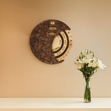 Load image into Gallery viewer, Round Wooden Wall Calendar, Handmade Desk &amp; Wall Decor for Home and Office