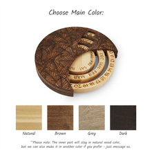 Load image into Gallery viewer, Round Wooden Wall Calendar, Handmade Desk &amp; Wall Decor for Home and Office