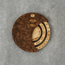 Load image into Gallery viewer, Round Wooden Wall Calendar, Handmade Desk &amp; Wall Decor for Home and Office