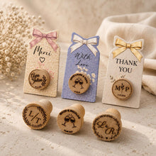 Load image into Gallery viewer, Personalised Wooden Corks, Engraved Wedding Favour