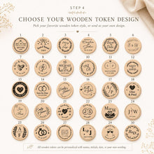 Load image into Gallery viewer, Personalised Wooden Corks, Engraved Wedding Favour