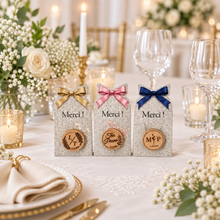 Load image into Gallery viewer, Personalised Wooden Corks, Engraved Wedding Favour