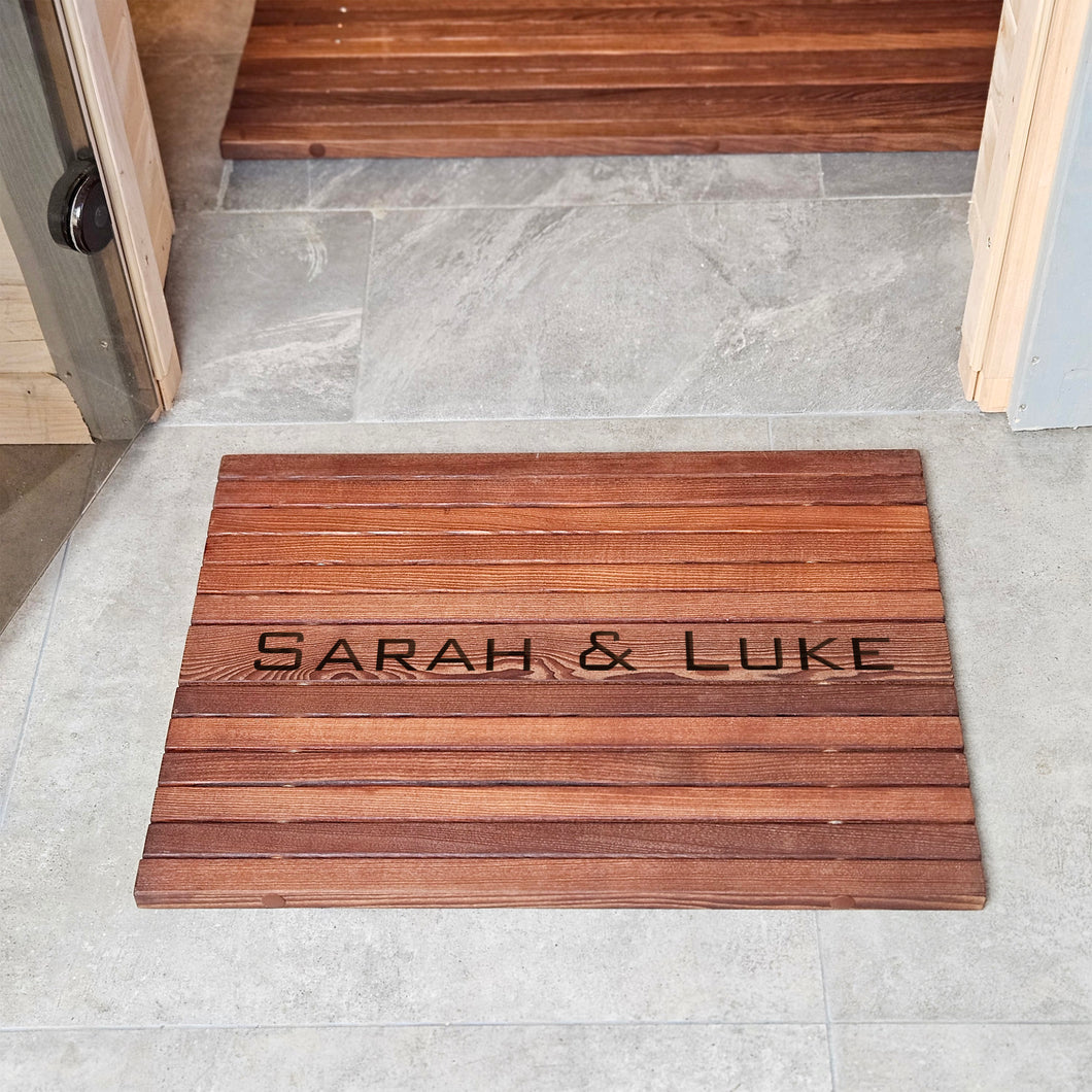 Custom Wooden Bath Mat, Anti-Slip Shower Floor Mat, Ideal Gift for Home or Spa Lovers