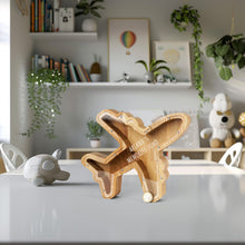 Load image into Gallery viewer, Wooden Airplane Money Bank for Kids, Piggy Bank for Home Decor, Custom Coin Bank for Personalized Gifts