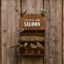 Load image into Gallery viewer, Rustic Saloon-Style Bird Feeder, Ready-Assembled Wooden Feeder for Backyard Bird Feeding and Nature Observation