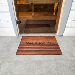 Custom Wooden Bath Mat, Anti-Slip Shower Floor Mat, Ideal Gift for Home or Spa Lovers