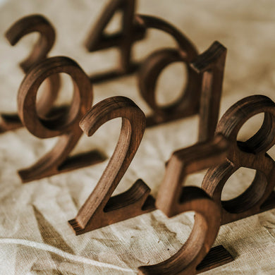 Rustic Wooden Table Numbers 1-10 for Weddings, Events, and Special Occasions