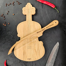 Load image into Gallery viewer, Custom Oak Bread Knife for Everyday Kitchen Use, Bow Bread Knife Design, Thoughtful Handmade Gift