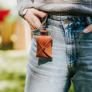 Dog Treat Leather Pouch with Personalization