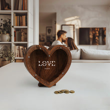 Load image into Gallery viewer, Heart Shaped Piggy Bank, Gift for Newlyweds