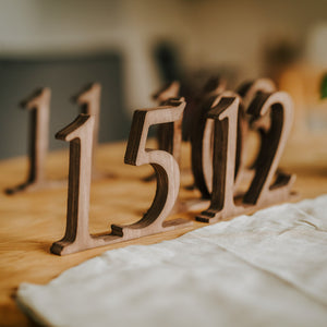Rustic Wooden Table Numbers 1-10 for Weddings, Events, and Special Occasions