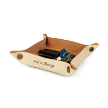 Load image into Gallery viewer, Leather valet tray with personalization