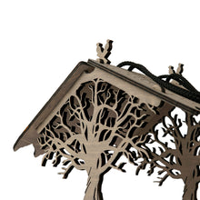 Load image into Gallery viewer, Rustic Outdoor Wildlife Feeder for birds, Wooden Bird Feeder for Garden, Backyard and Patio