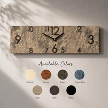 Load image into Gallery viewer, Farmhouse Wall Clock, Wooden Kitchen Clock, Rustic Home Decor