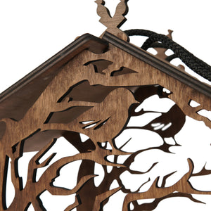 Bird feeder - wooden hanging bird feeder