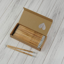 Load image into Gallery viewer, Personalized Natural Wooden HB Pencils, Custom Engraved Gift