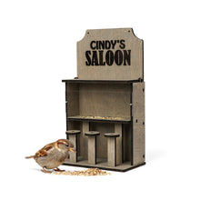 Load image into Gallery viewer, Personalized Bird Feeder, Western Saloon Style Birdhouse