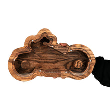 Load image into Gallery viewer, Motorcycle shaped piggy bank, Wooden Money Box